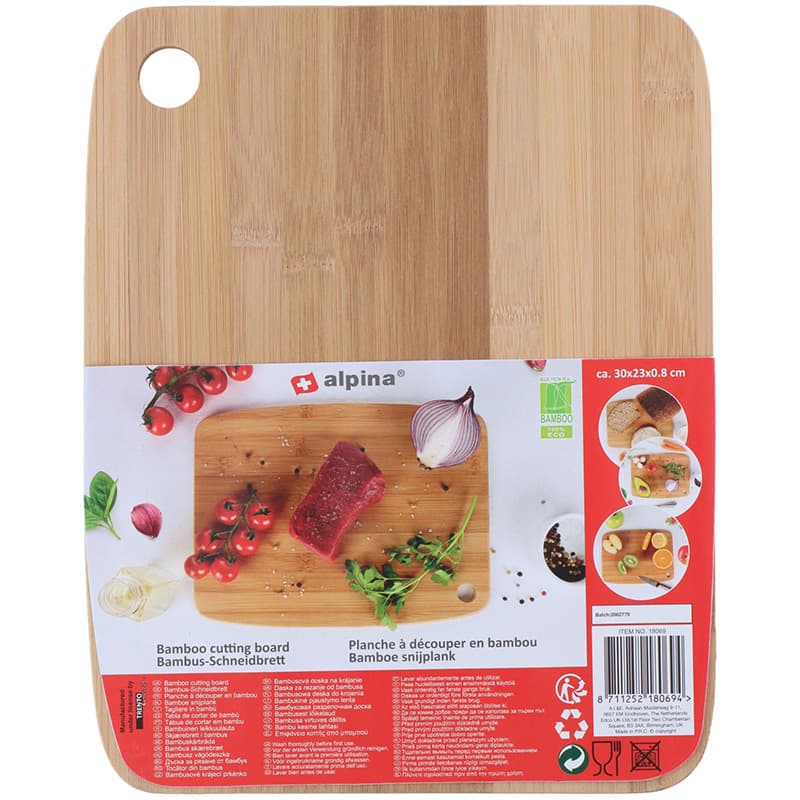 Alpina - Cutting board in bamboo wood 30x23 cm 2