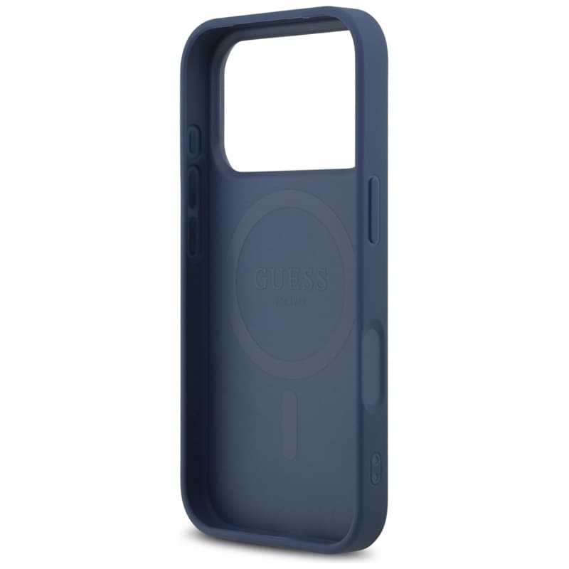 Guess Leather 4G Triangle Strass MagSafe - Case iPhone 17 Pro (Blue) 7