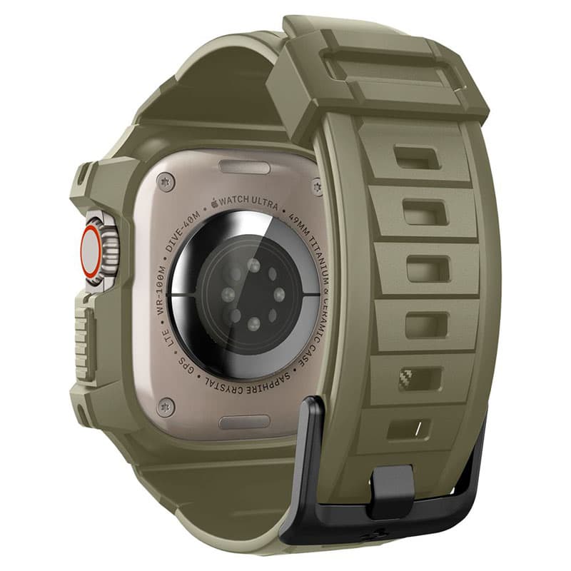 Spigen Rugged Armor Pro - Strap with case for Apple Watch Ultra 49 mm (Vintage Khaki) 5