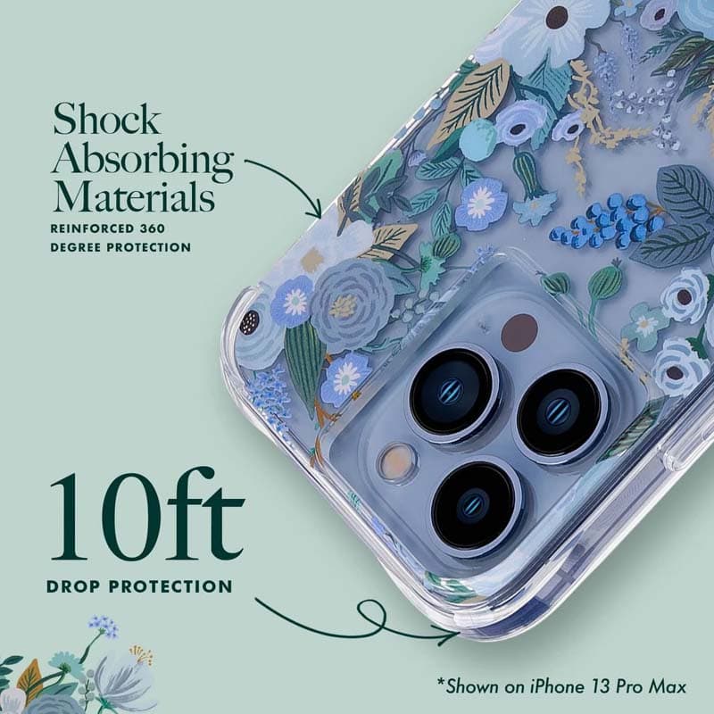 Rifle Paper Clear - Case for iPhone 14 Pro Max (Garden Party Blue) 6