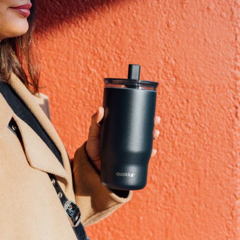Quokka Mist - Stainless Steel Thermal Mug 720 ml with Straw (Black) 3