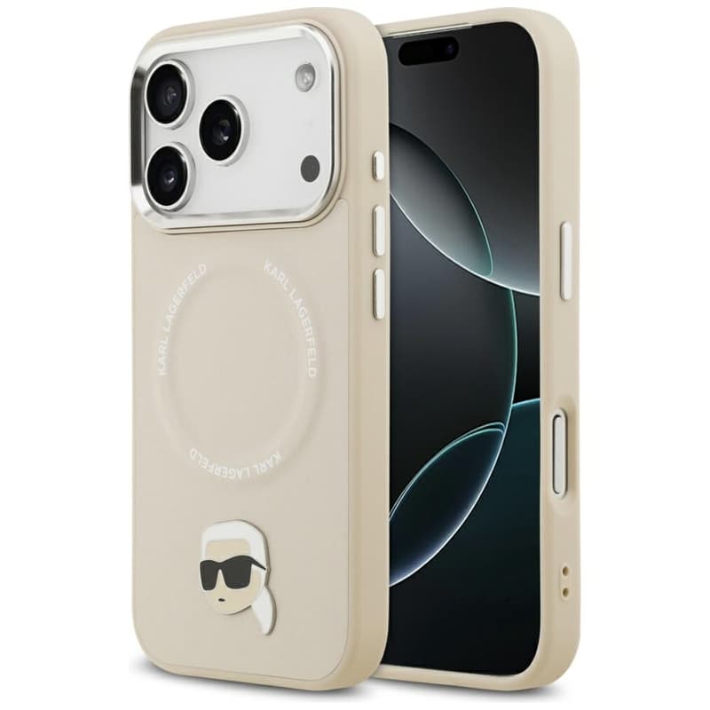 Karl Lagerfeld Karl Pin MagSafe - Case for iPhone 17 Pro (beige) 1