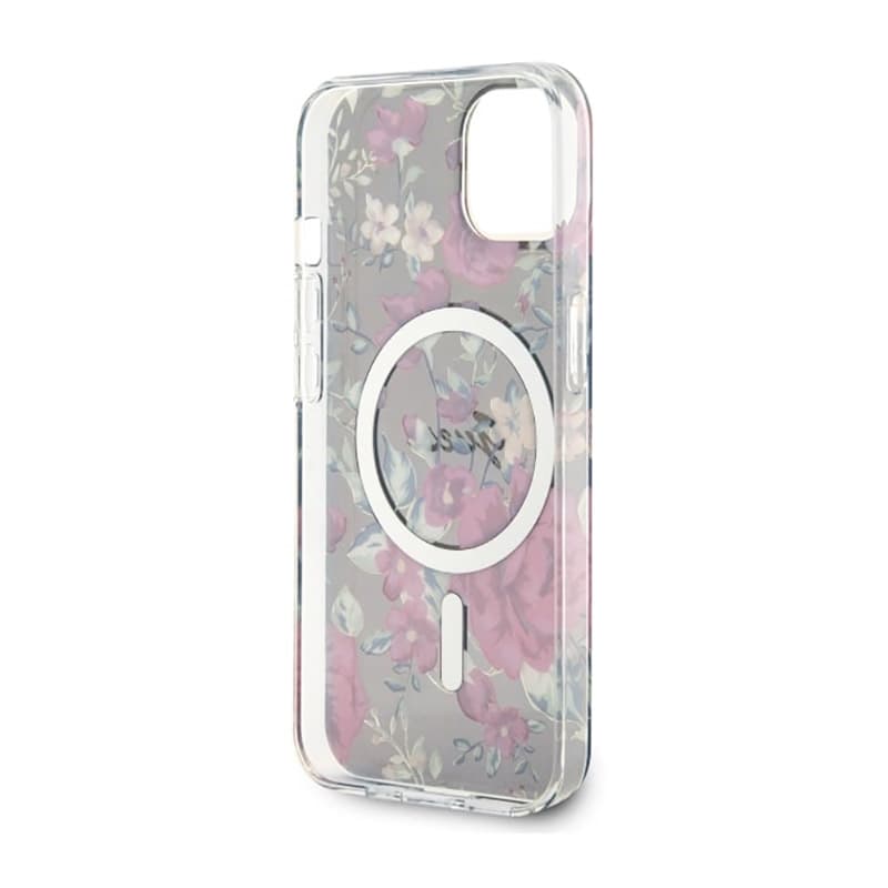 Guess Flower MagSafe - Case for iPhone 14 (Green) 7