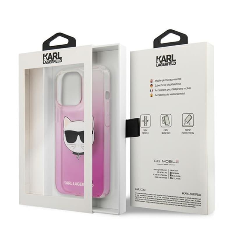 Karl Lagerfeld Choupette Head  - Case for iPhone 13 Pro Max (Pink) 8