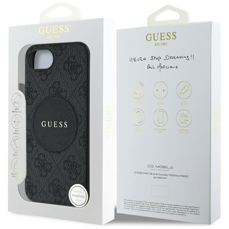 Guess 4G Circle Classic Logo MagSafe - Case for iPhone 16e (black) 8
