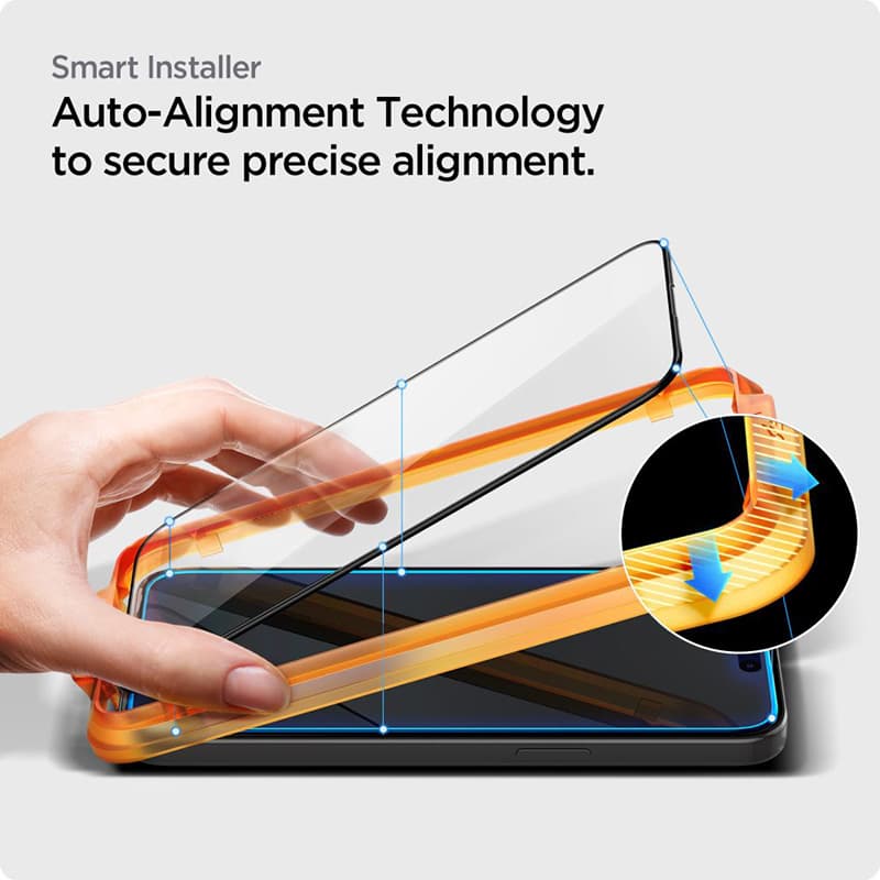 Spigen Alm Glass FC 2-Pack - Tempered glass for iPhone 15 Pro 2 pcs (Black frame) 6