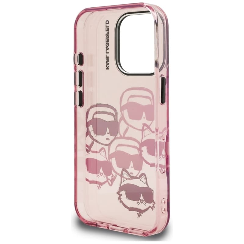 Karl Lagerfeld IML Multi K&C Head Pattern - Case for iPhone 16 Pro (pink) 7