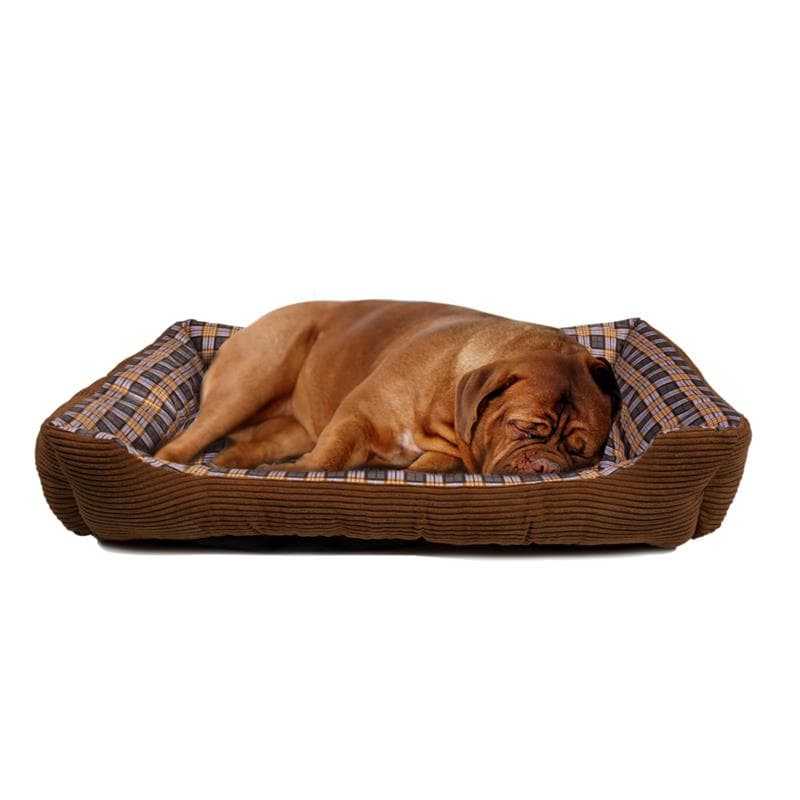 Soft bed sofa for a dog 90 x 70 x 20 cm, size XL (brown) 2