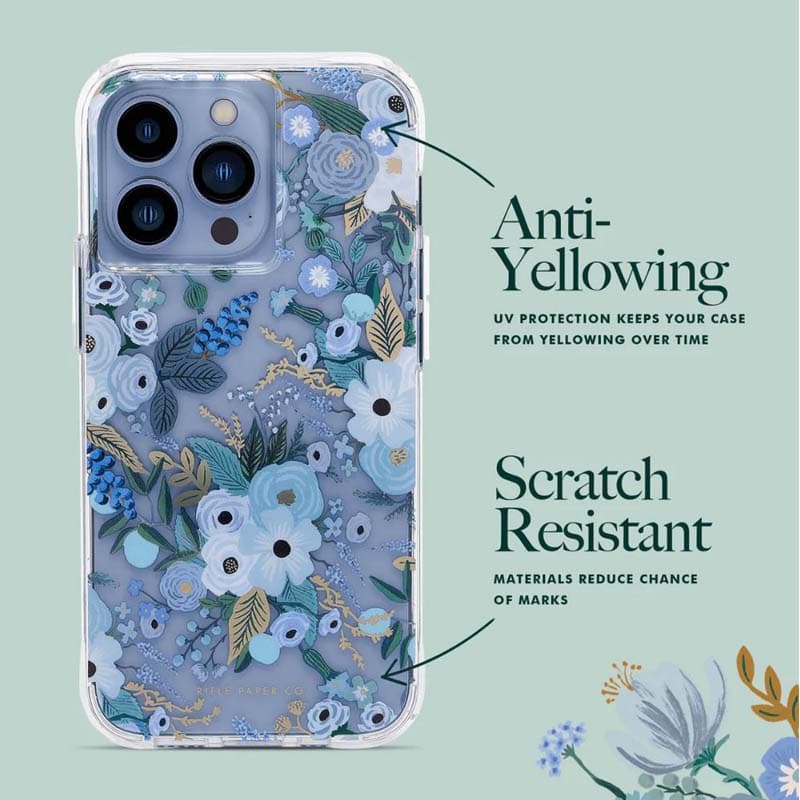 Rifle Paper Clear - Case for iPhone 14 Pro Max (Garden Party Blue) 7