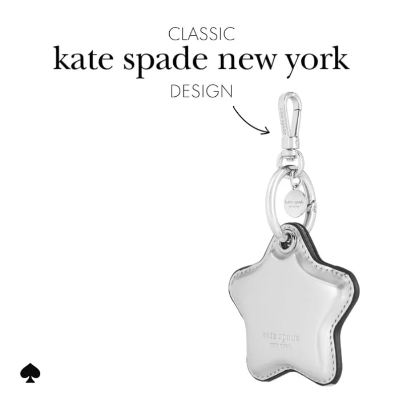 Kate Spade New York Charm Keychain - Protective Case Keychain for Apple AirTag 1 / 2 (Star) 3