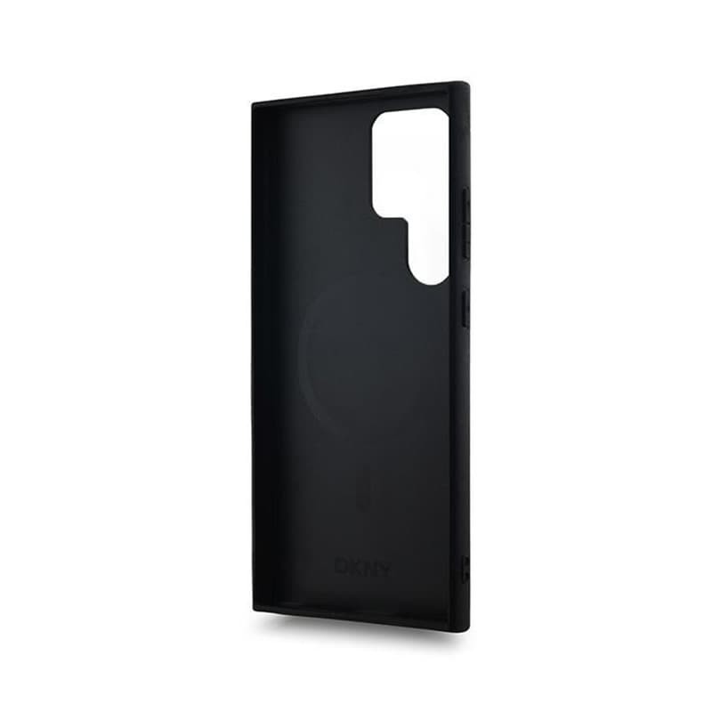 DKNY Leather Checkered Mono Pattern MagSafe - Case for Samsung Galaxy S24 Ultra (Black) 7