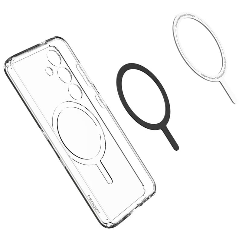 Spigen Crystal Hybrid OneTap Ring MagSafe - Case for Samsung Galaxy S24 (White) 3