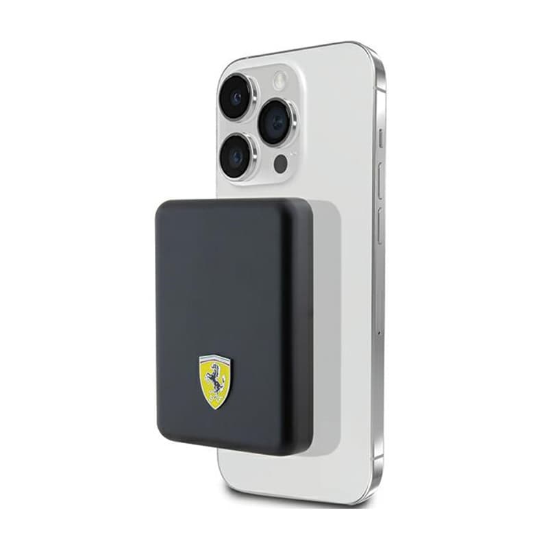 Ferrari Metal Logo MagSafe - Induction Power Bank 5000 mAh 15W MagSafe (Black) 1