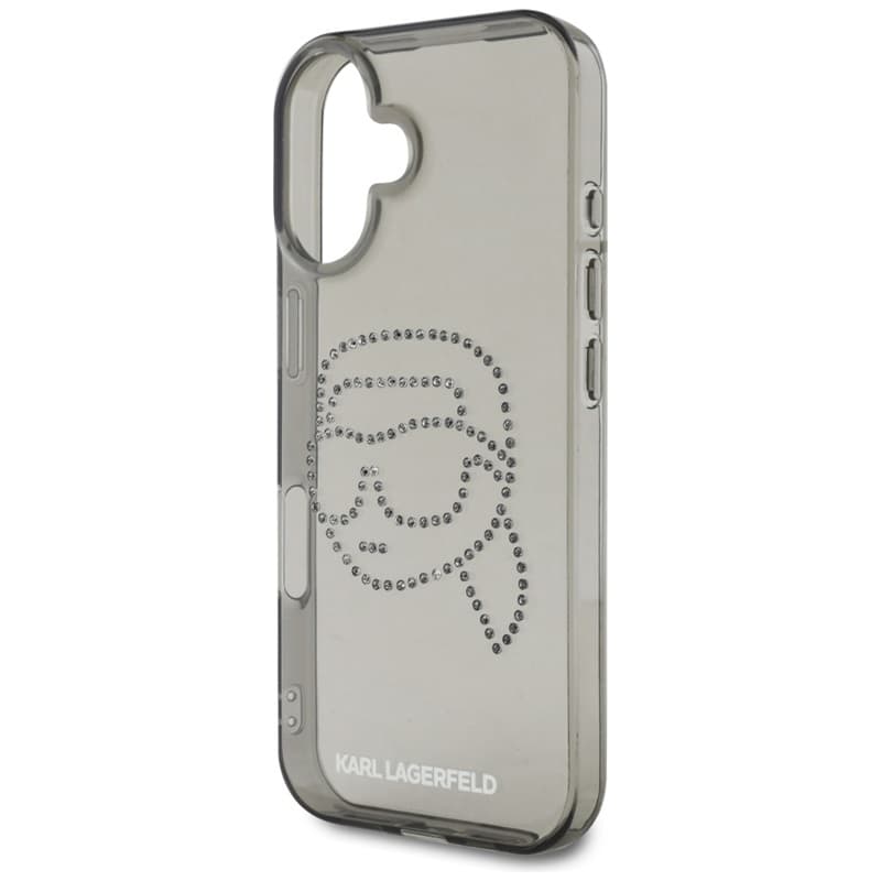 Karl Lagerfeld IML Rhinestones Karl Head - Case for iPhone 16 (black) 6