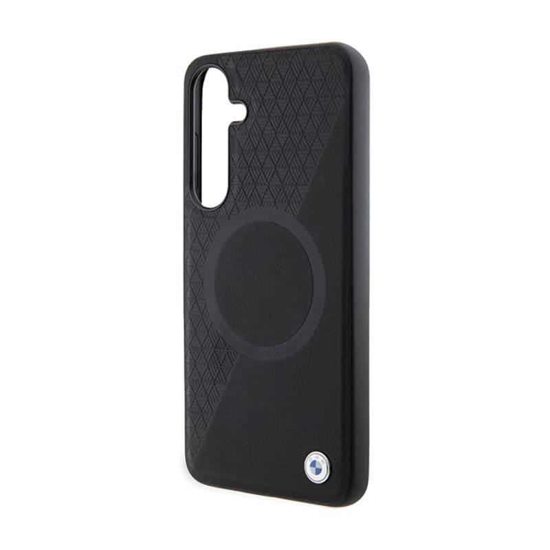 BMW Leather Half Textured & Circle MagSafe - Case for Samsung Galaxy S24 (Black) 6