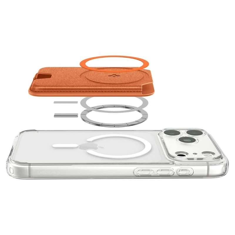 Spigen Valentinus MagFit + MagSafe - Magnetic Wallet (Metallic Orange) 8