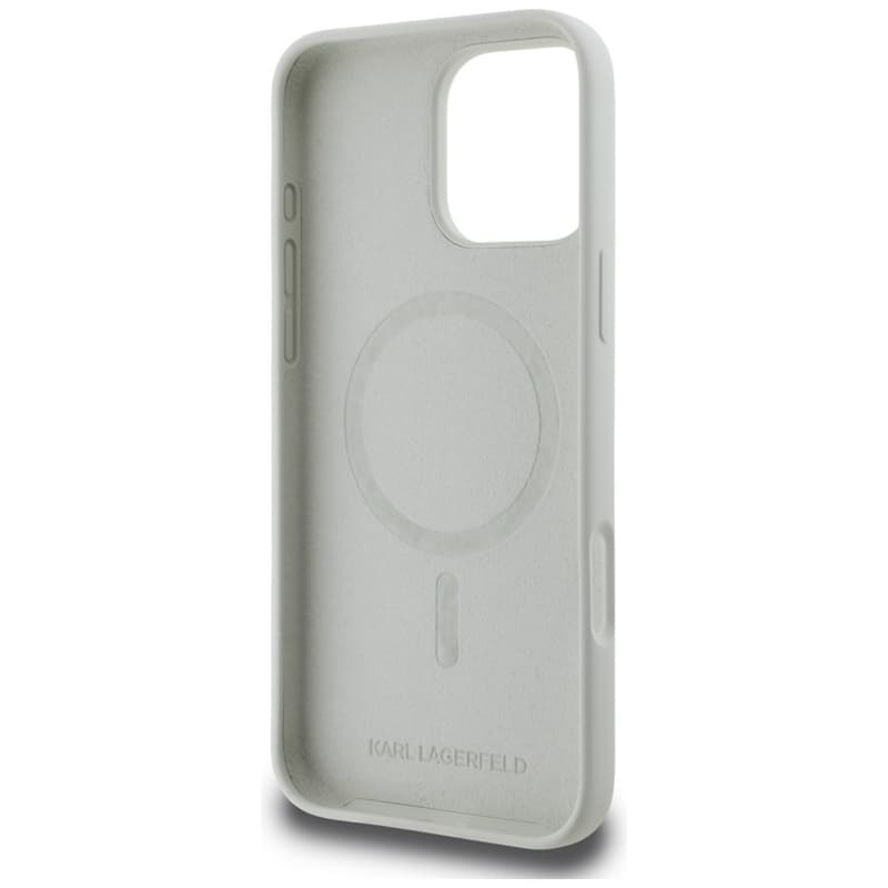 Karl Lagerfeld Silicone Double Heads And Circle MagSafe - Case for iPhone 16 Pro Max (beige) 7
