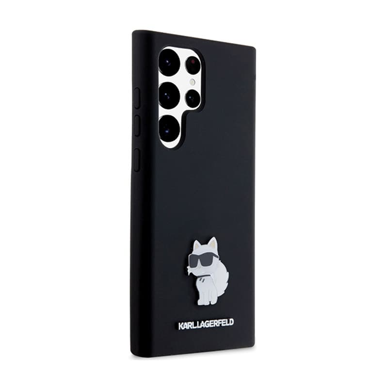 Karl Lagerfeld Silicone Choupette Metal Pin - Case Samsung Galaxy S24 Ultra (czarny) 4
