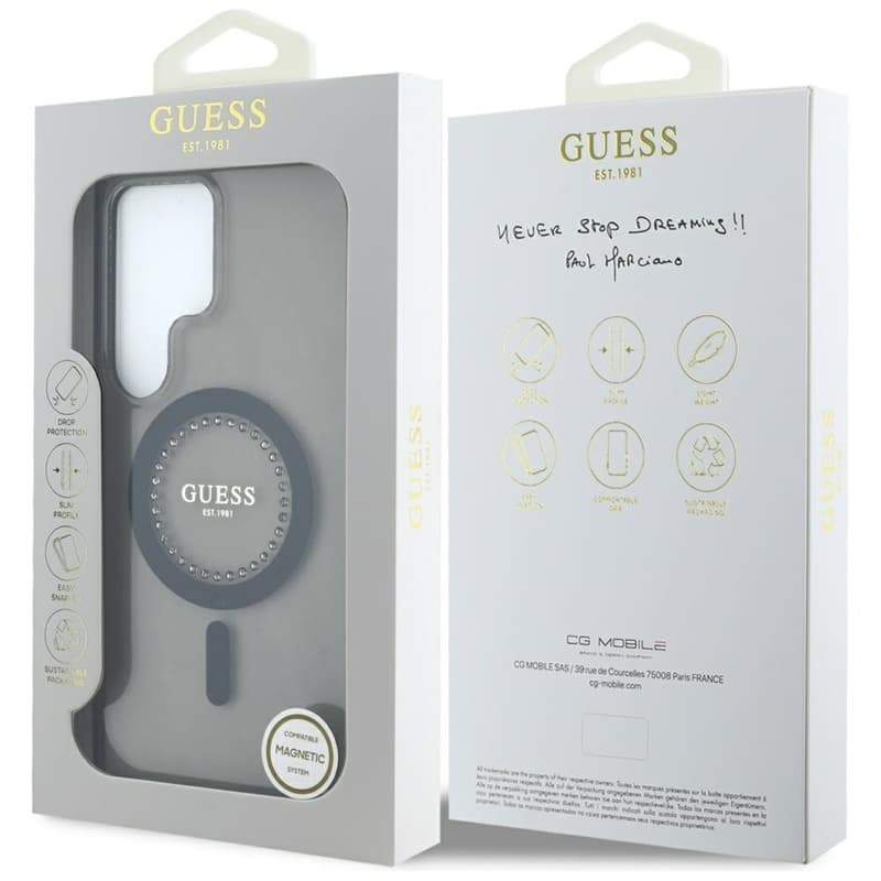 Guess Rhinestones Printed Classic Logo MagSafe - Case for Samsung Galaxy S25 Ultra (black) 8