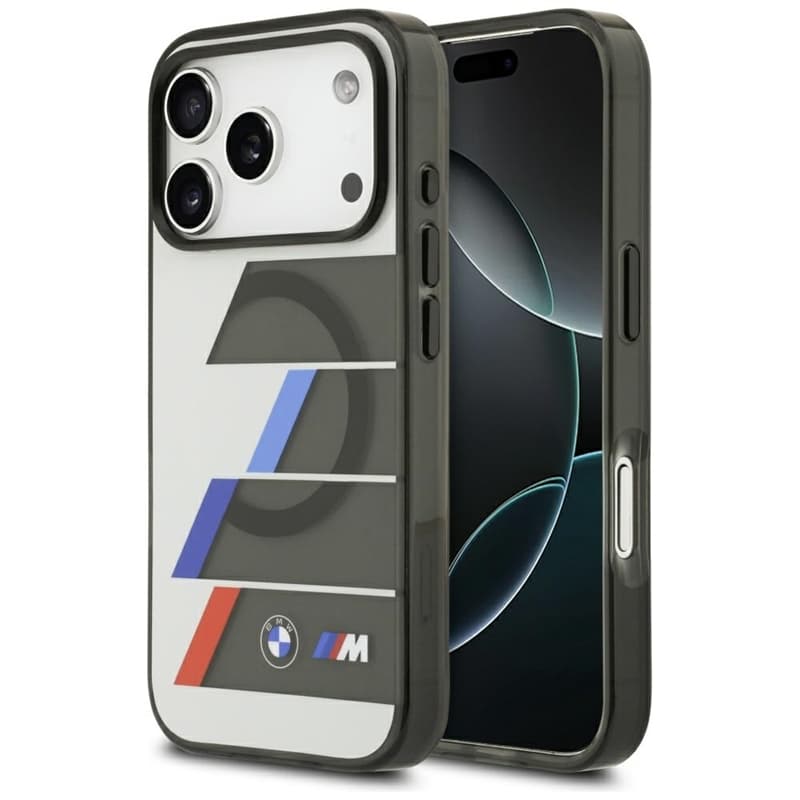 BMW M IML Metal Buttons Tricolor Lines MagSafe - Case iPhone 17 Pro (anthracite) 1
