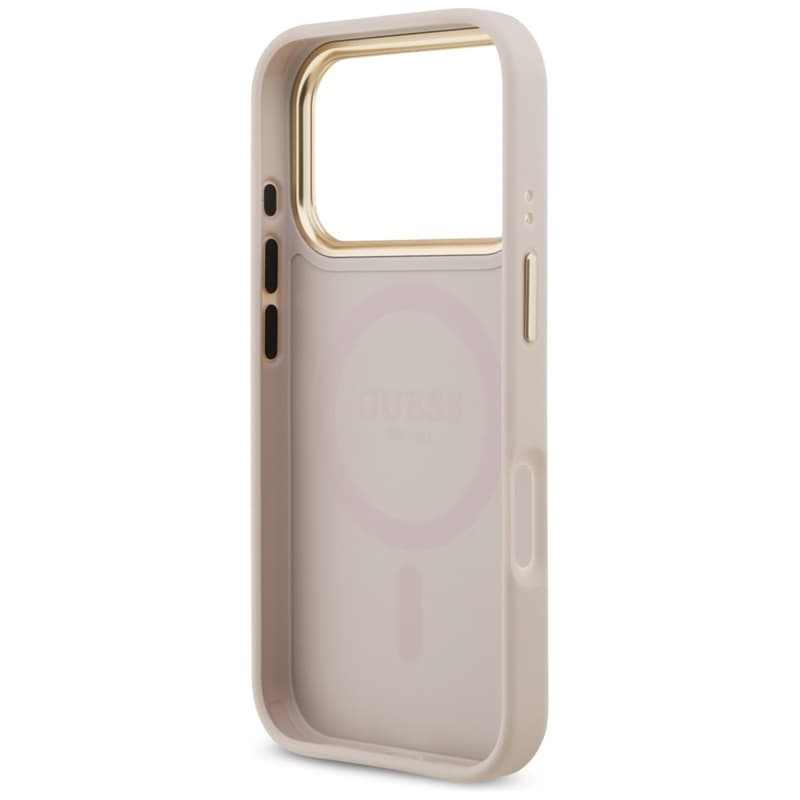 Guess Grained Strass Logo MagSafe - Case iPhone 17 Pro (pink) 7
