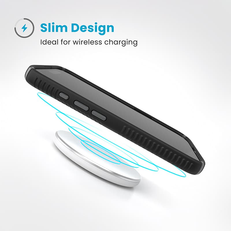 Speck Presidio2 Grip - iPhone 16 Case (Black / Slate Gray / White) 3