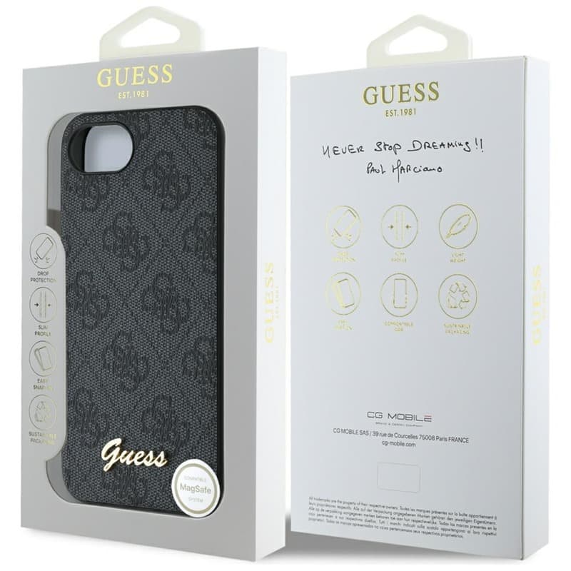 Guess 4G Script Logo MagSafe - Case for iPhone 16e (black) 8