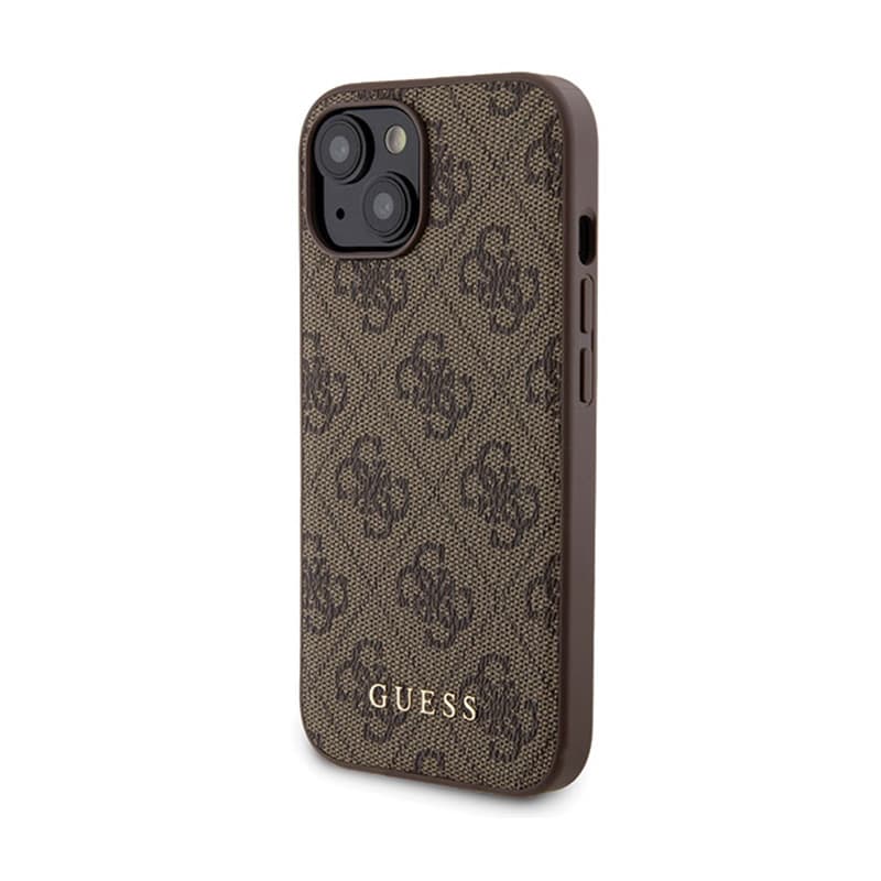 Guess Bundle Pack MagSafe 4G Metal Gold Logo - Case set + Power Bank 5000mAh MagSafe iPhone 15 (brown) 2