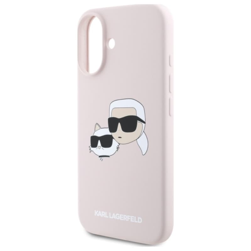 Karl Lagerfeld Silicone Double Heads Print MagSafe - Case iPhone 16 (pink) 6