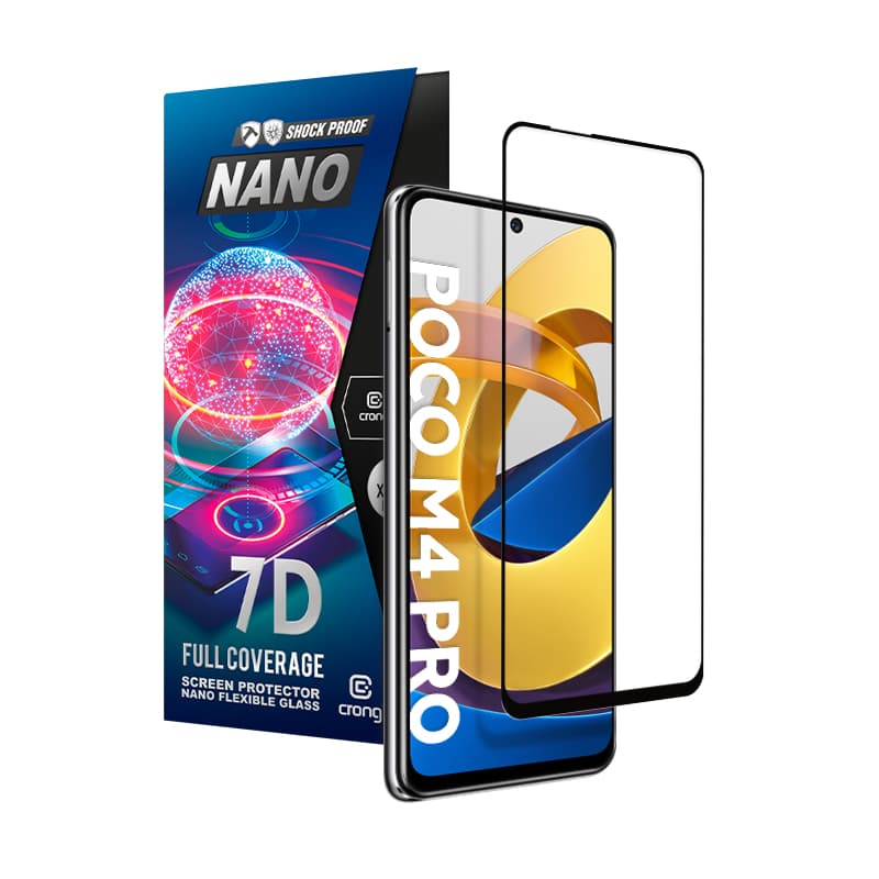 Crong 7D Nano Flexible Glass - Unbreakable 9H Hybrid Glass for the Full Screen Xiaomi POCO M4 Pro 5G 1