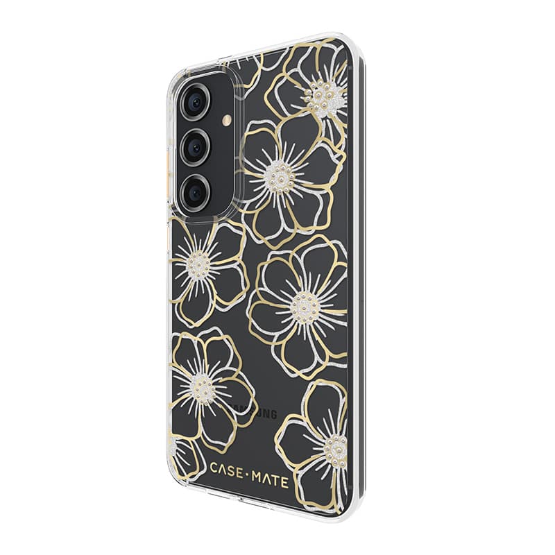 Case-Mate Floral Gems - Case for Samsung Galaxy S24+ (Gold) 3