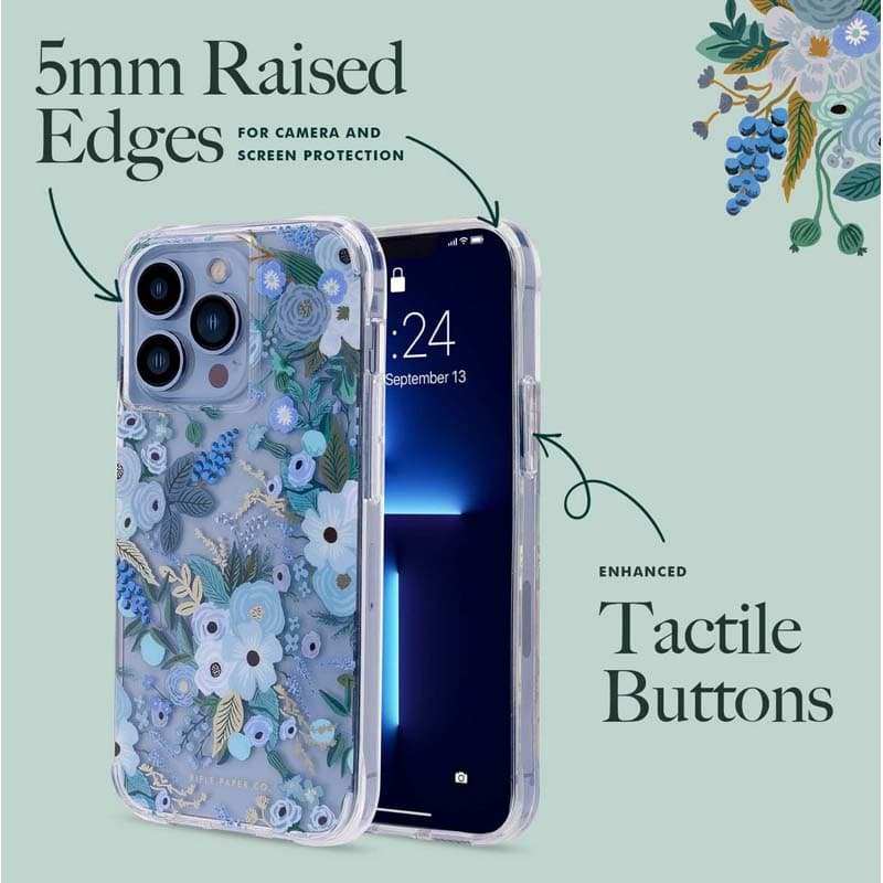 Rifle Paper Clear - Case for iPhone 14 Pro Max (Garden Party Blue) 8