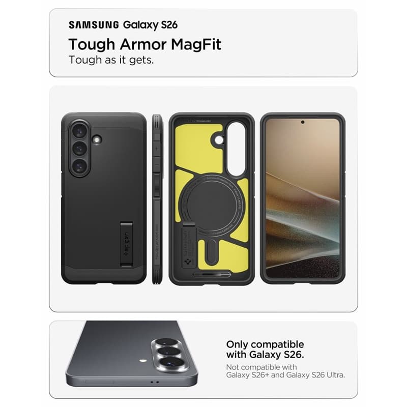 Spigen Tough Armor MagSafe - Case for Samsung Galaxy S26 (Black) 8