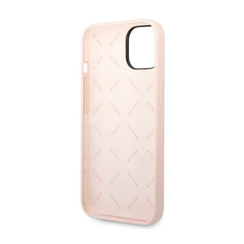 Guess Silicone Triangle Logo - Case for iPhone 14 Plus (Pink) 7