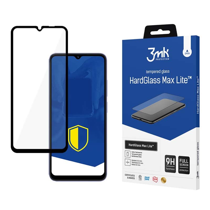 3mk HardGlass Max Lite - Tempered Glass for Xiaomi Redmi 12C (Black) 1