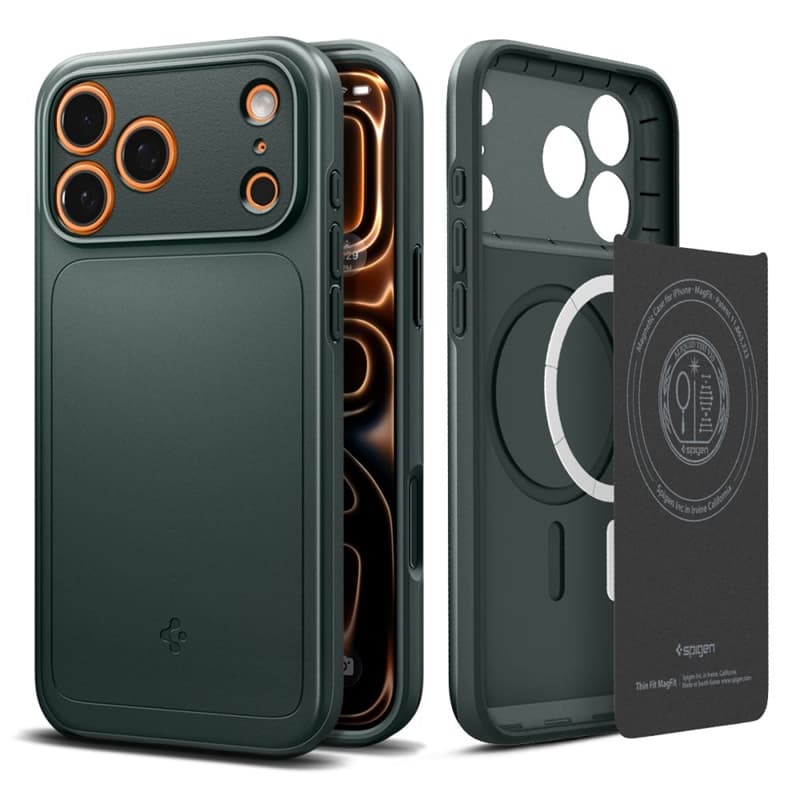 Spigen Thin Fit Mag MagSafe - Case for iPhone 17 Pro Max (Abyss Green) 2