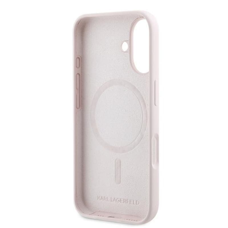Karl Lagerfeld Silicone Double Heads Print MagSafe - Case iPhone 16 Plus (pink) 7