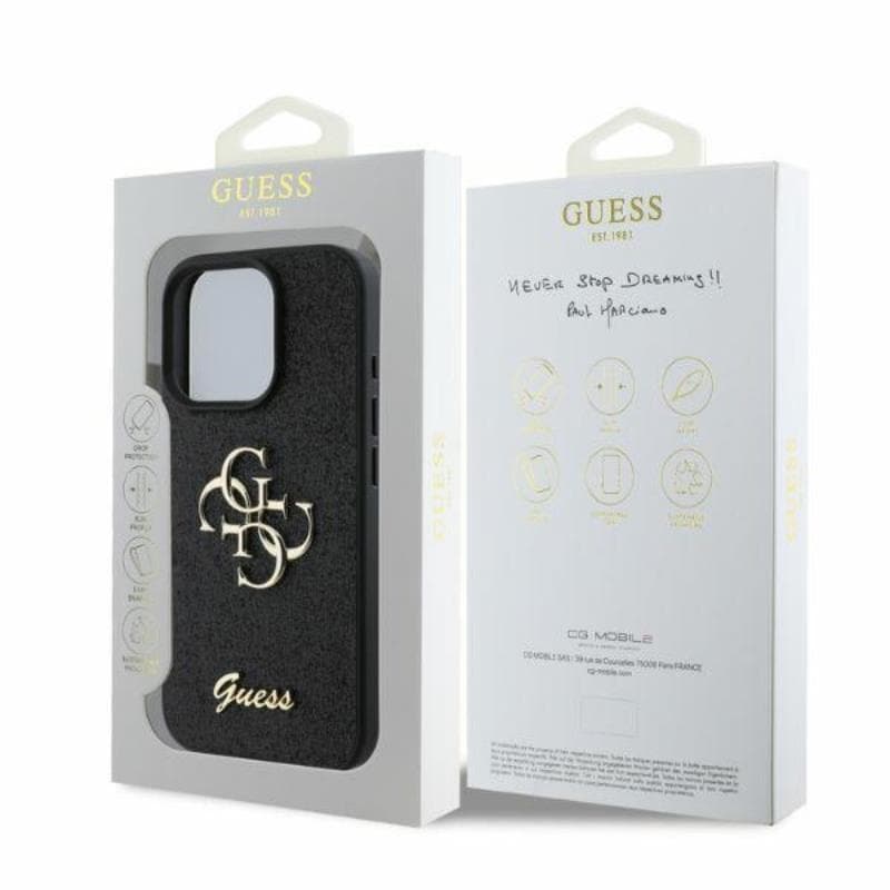Guess Fixed Glitter Big 4G - Case iPhone 16 Pro Max (black) 4
