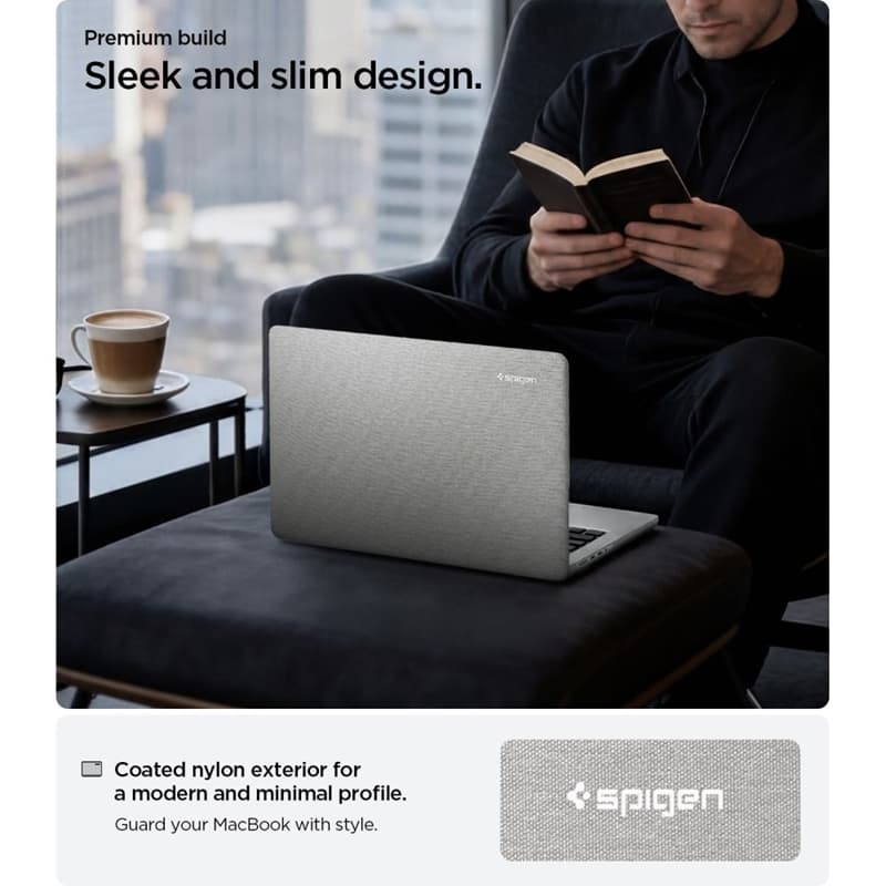 Spigen Urban Fit - Case for MacBook Pro 14" (M5/M4/M3/M2/M1/2026-2021) (Heather Grey) 7