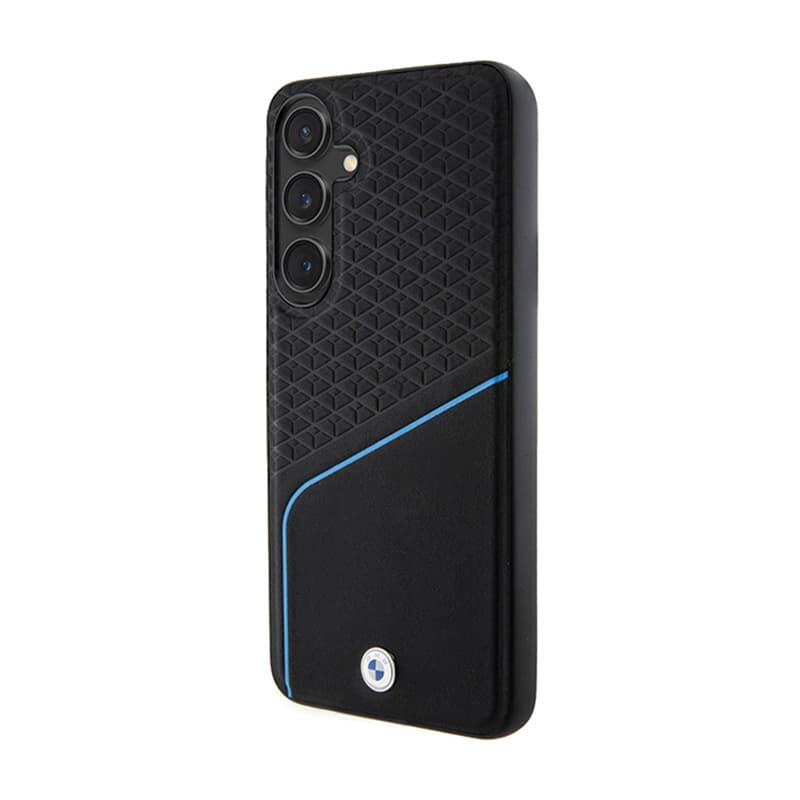 BMW Signature Leather Textured & Line MagSafe - Case for Samsung Galaxy S24+ (Black) 2