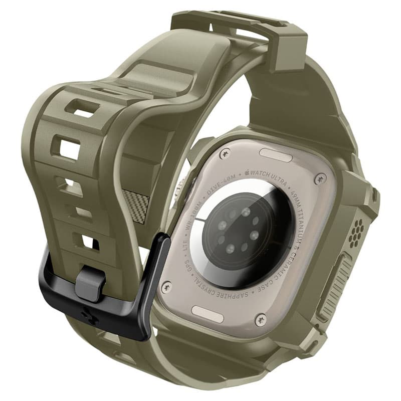 Spigen Rugged Armor Pro - Strap with case for Apple Watch Ultra 49 mm (Vintage Khaki) 7