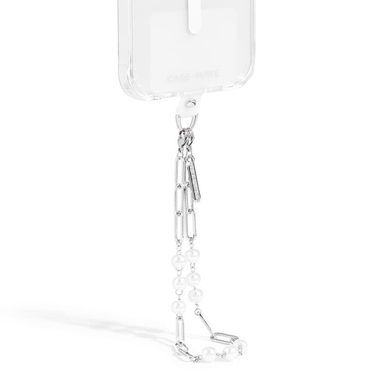Case-Mate Link Chain Phone Wristlet - Universal lanyard (Silver Pearl) 2