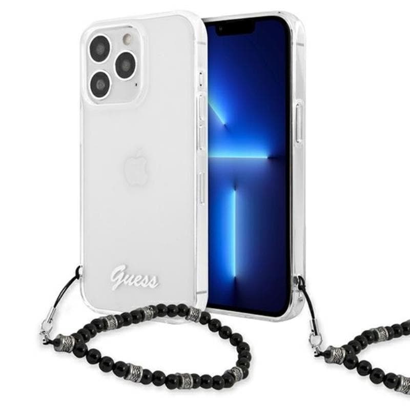 Guess Black Pearl Strap - Case iPhone 13 Pro Max (Clear) 1
