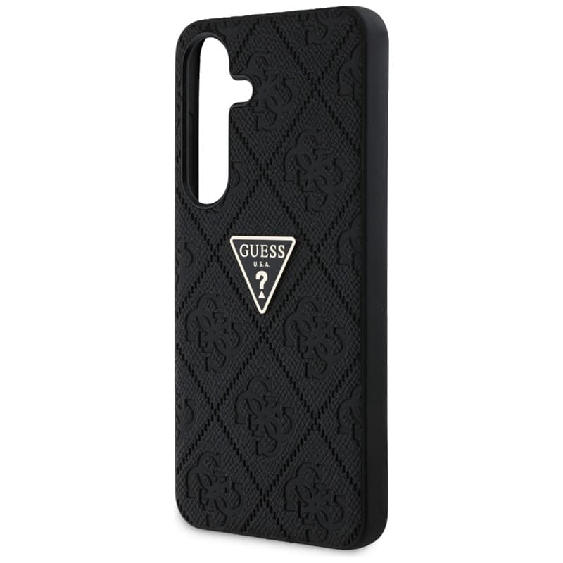 Guess Hot Stamp 4G Pattern Triangle Metal Logo - Case for Samsung Galaxy S25 (black) 6