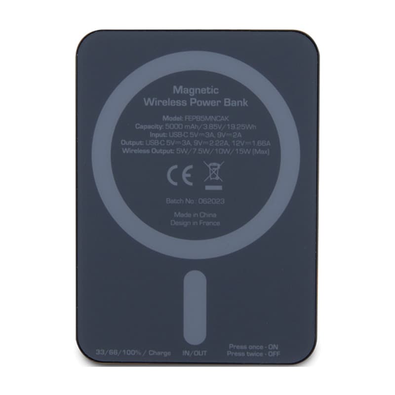 Ferrari Metal Logo MagSafe - Induction Power Bank 5000 mAh 15W MagSafe (Black) 3