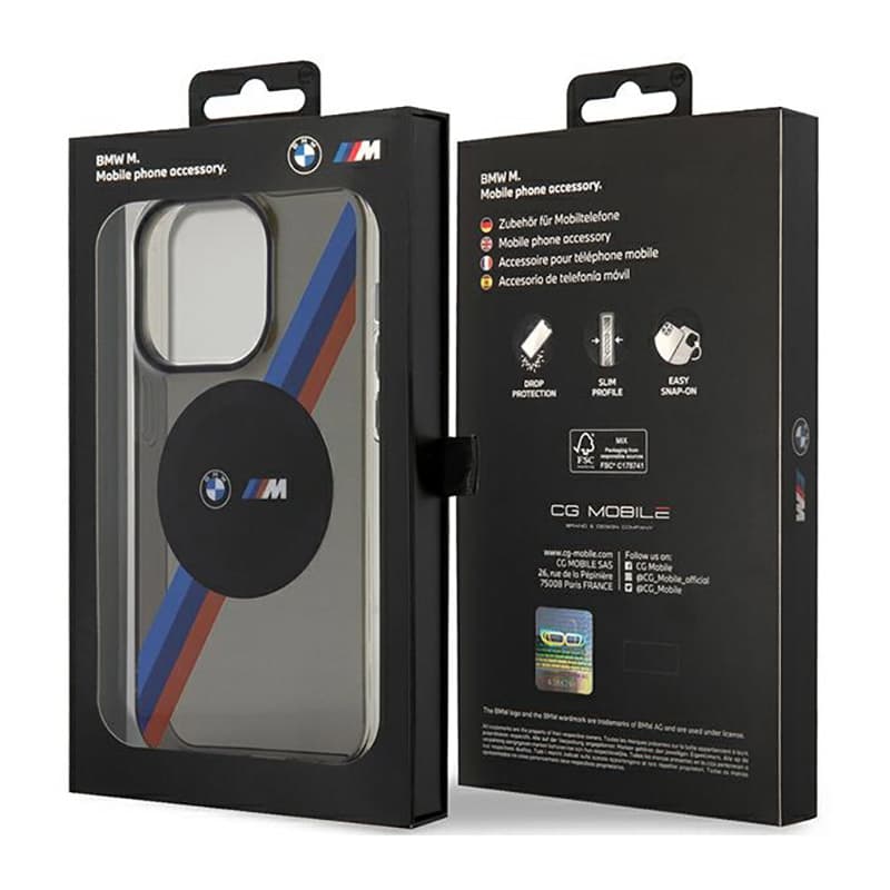 BMW Tricolor Stripes MagSafe - Case for iPhone 14 Pro Max (Grey) 8