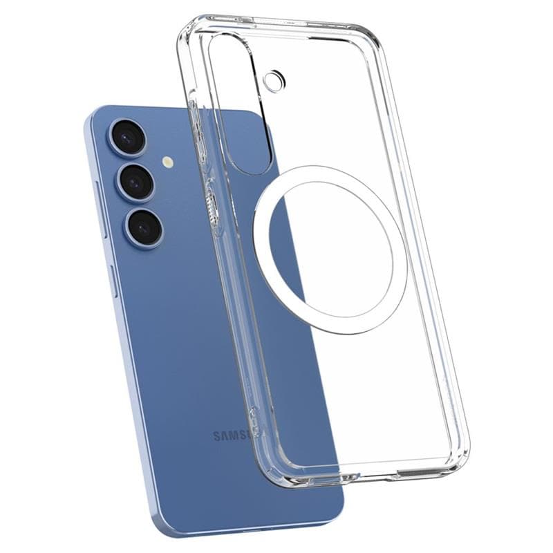 Spigen Ultra Hybrid Mag MagSafe - Case for Samsung Galaxy S25 (Clear / White) 7