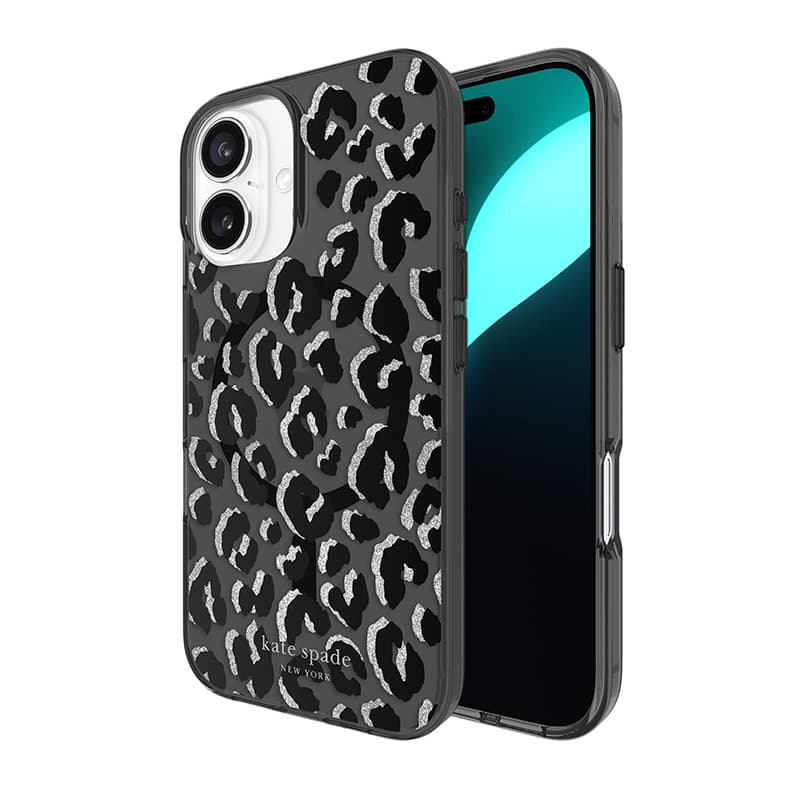 Kate Spade New York Protective MagSafe - Case for iPhone 16 (City Leopard)