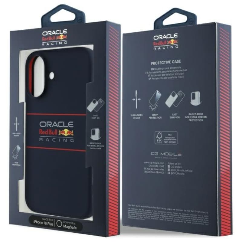 Red Bull Silicone Horizontal Logo MagSafe - iPhone 16 Plus Case (Navy Blue) 8
