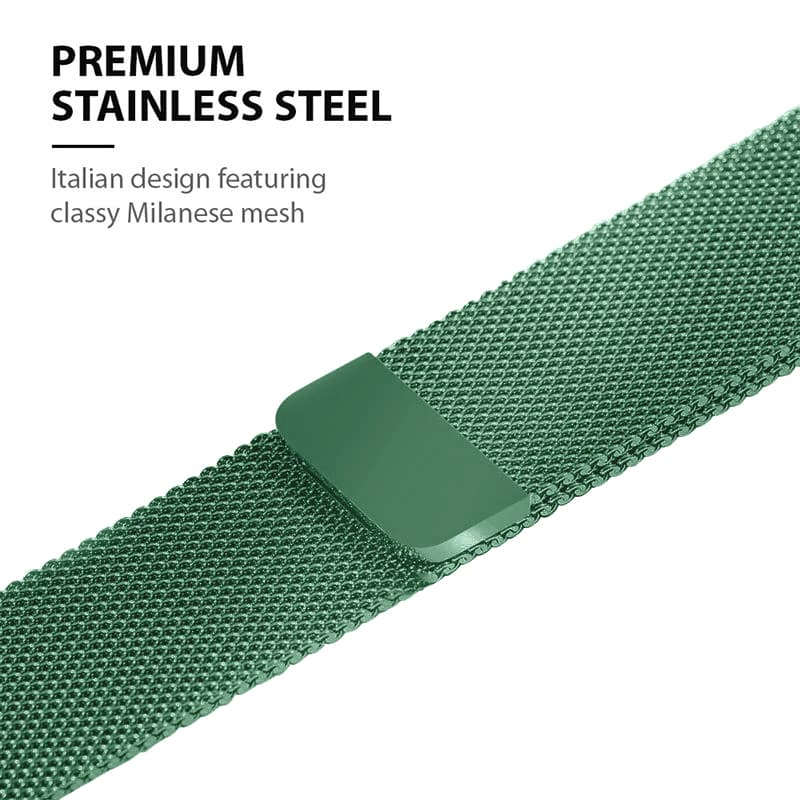Crong Milano Steel – Stainless Steel Strap for Apple Watch 44/45/46/49mm (Green) 7